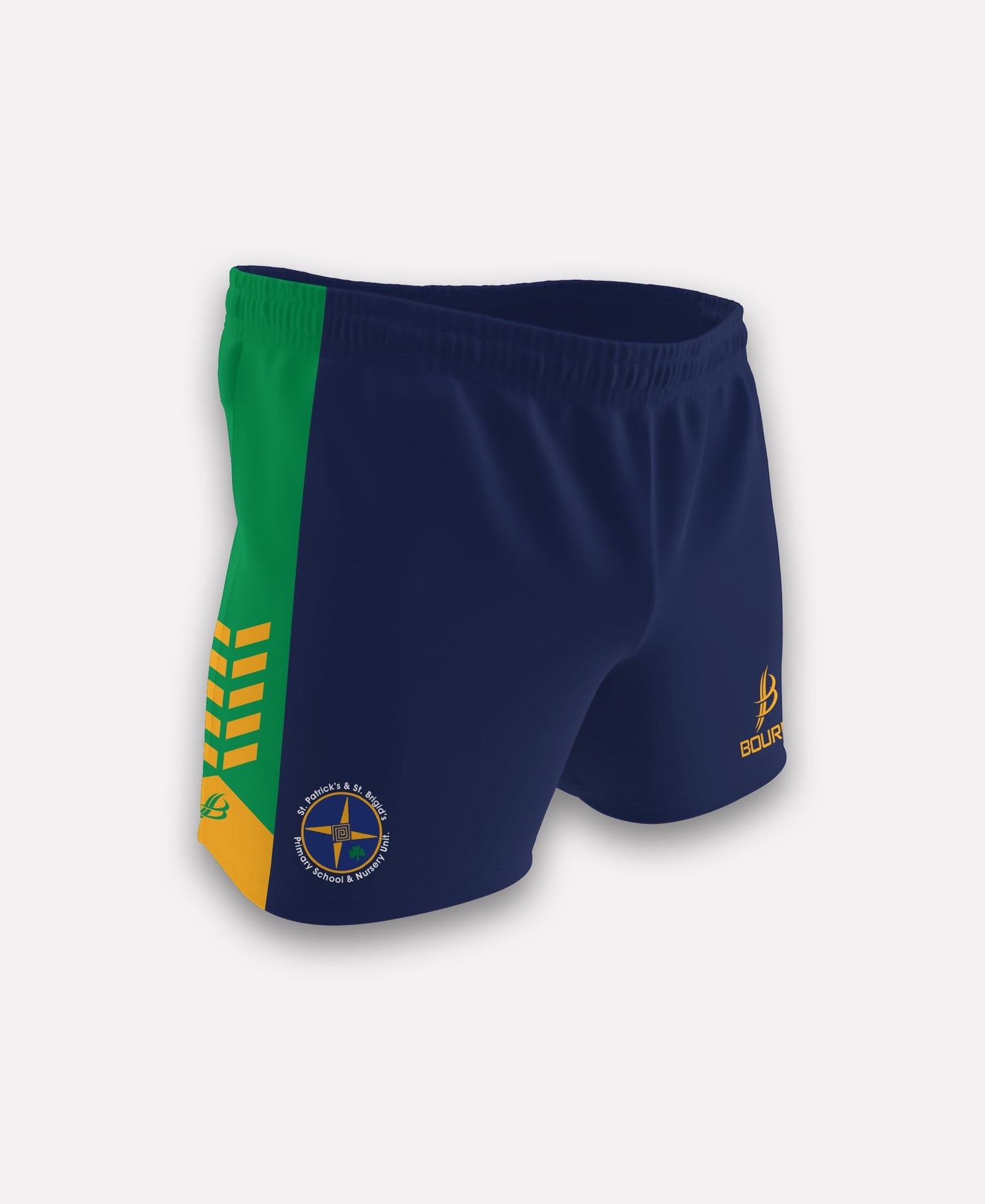 St Patrick's & St Brigid's PS STAFF Ballycastle CORE Shorts (Navy/Green/Amber)
