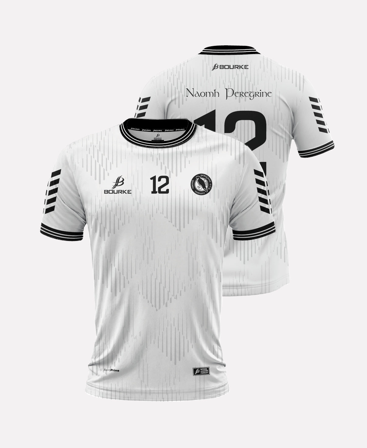 St Peregrines GAA Training Jersey (White/Black)