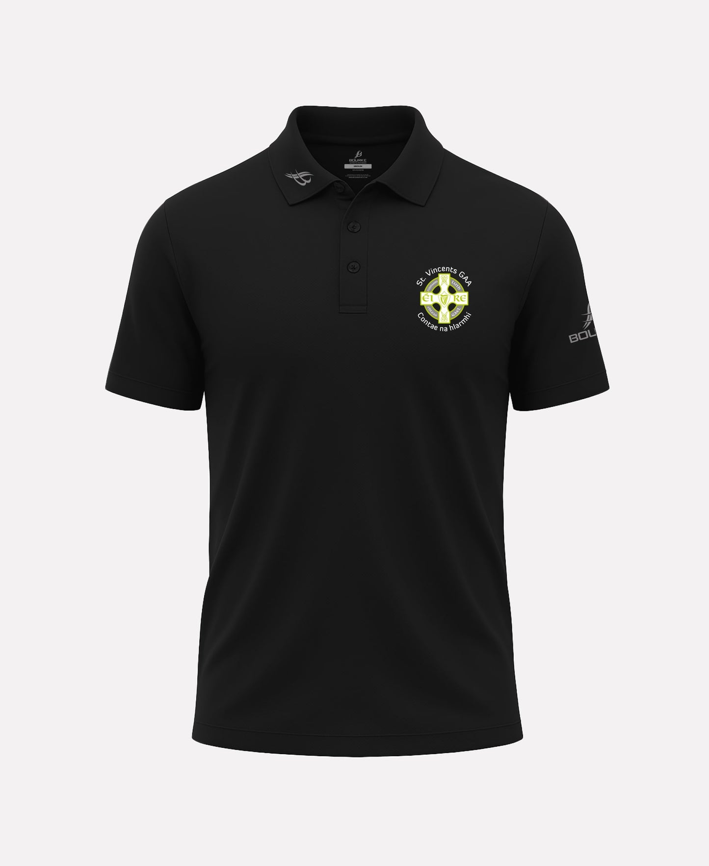 St. Vincents Westmeath GAA FORTIS Polo Shirt (Black)
