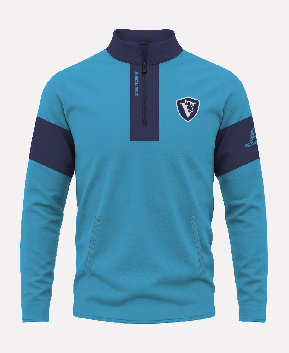 Via Equine TEASRA Half Zip (Navy/Sky)