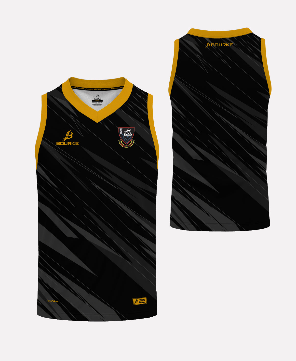 Youghal RFC Training Singlet (Black/Amber)