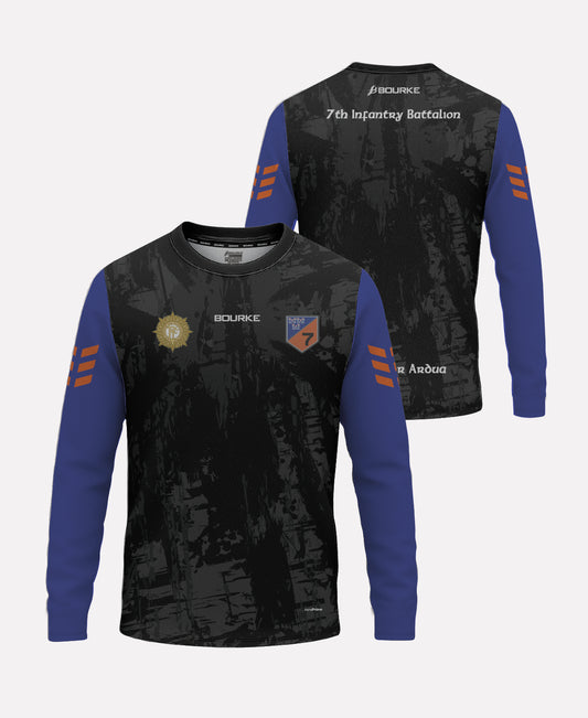 7th Infantry Battalion Warm Up Crew Neck (Black/Blue)