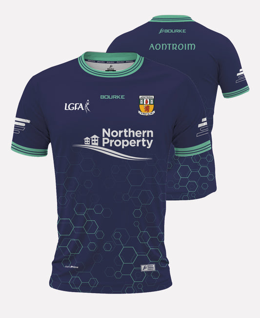 Antrim LGFA Senior Goalie Jersey (Navy/Mint/White)