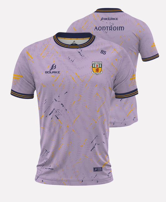 Antrim LGFA Senior Training Jersey (Lilac/Navy/Amber)