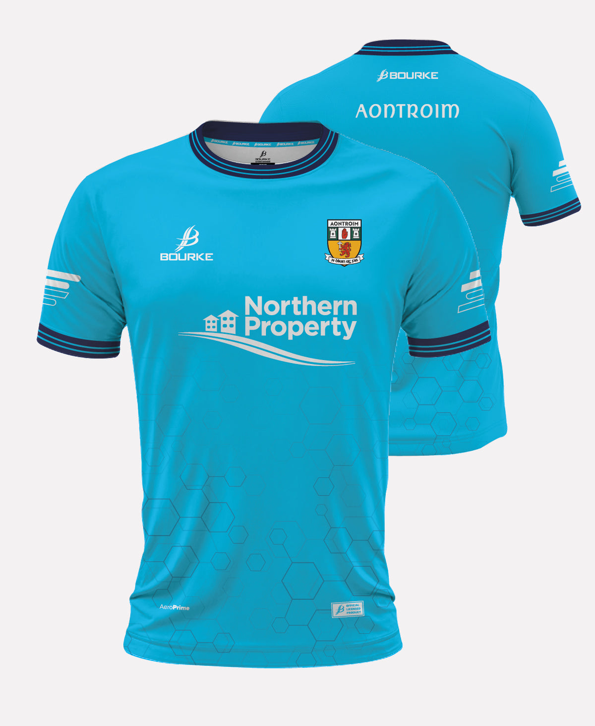 Antrim LGFA Training Jersey (Cyan/Navy/White)