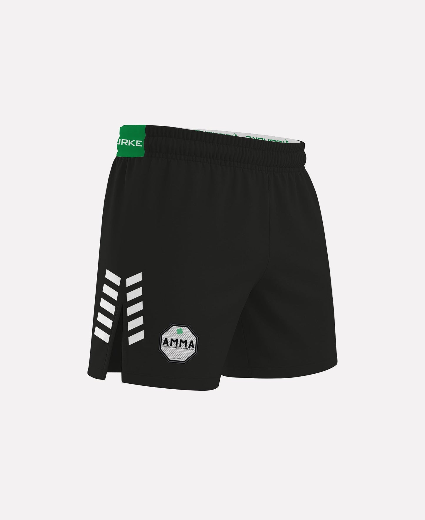 Ardoyne MMA Shorts (Black/White/Green)