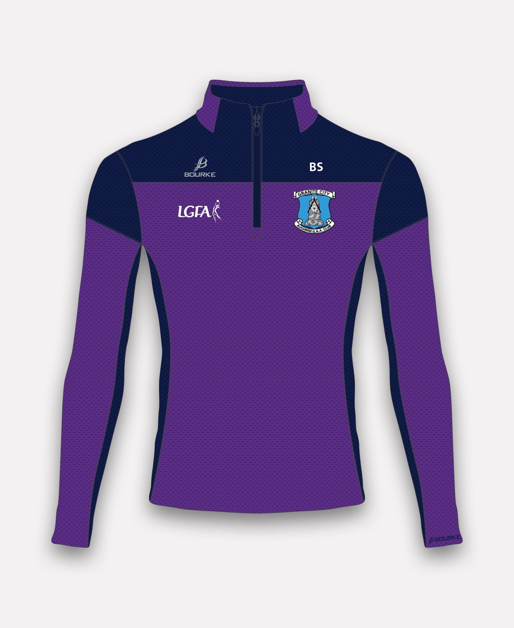 Aughrim LGFA TACA Half Zip (Purple/Navy)