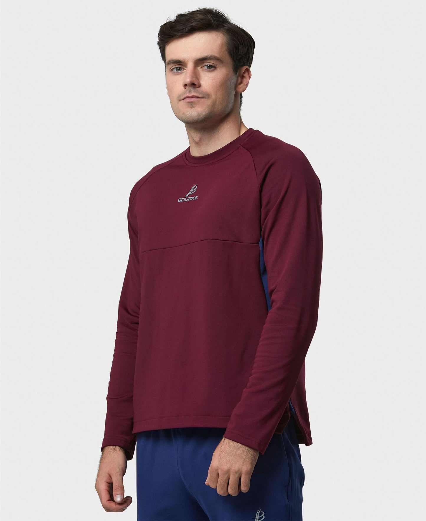 BARR Adult Crew Neck (Maroon/Navy)