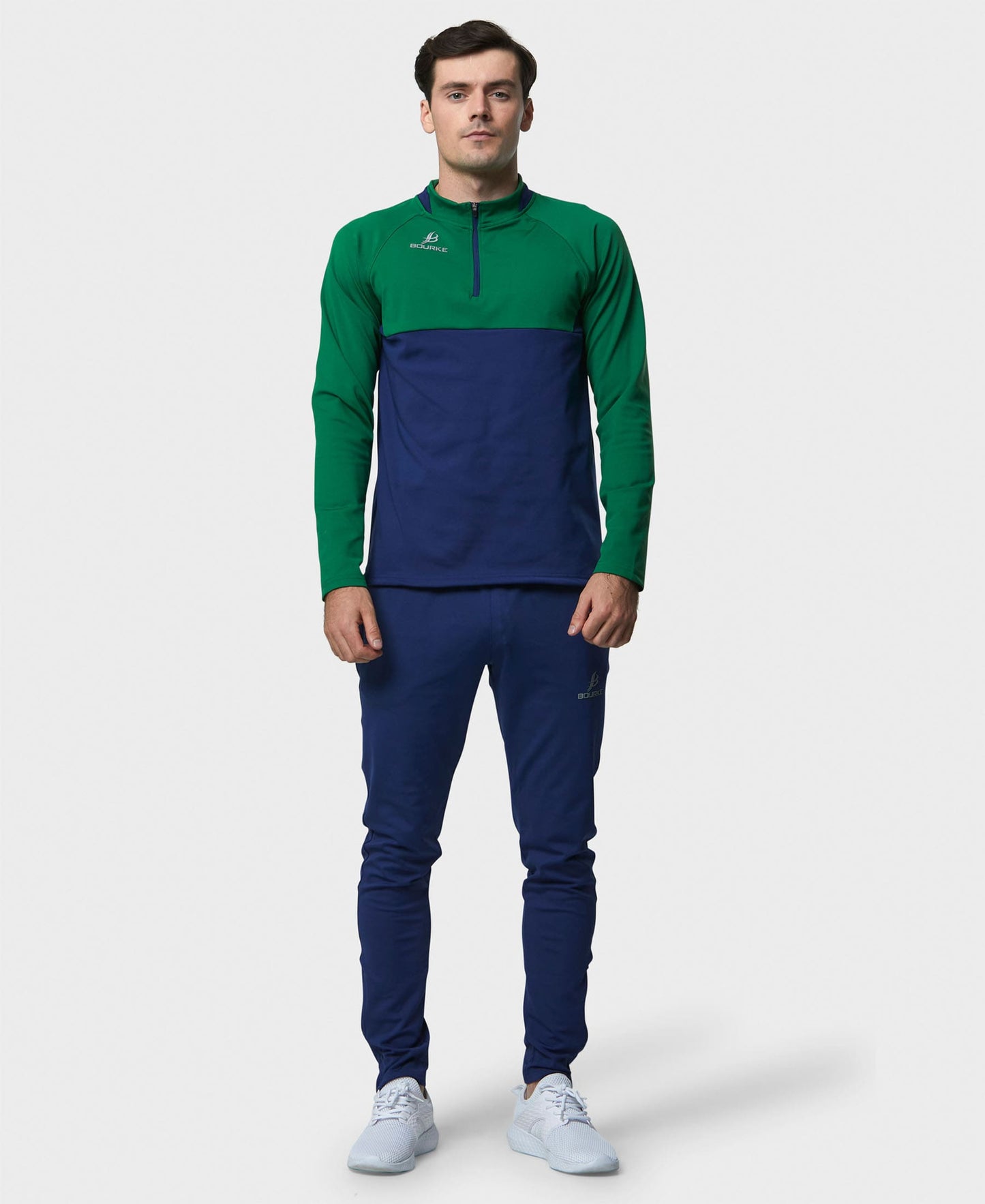 BARR Adult Half Zip (Navy/Green)