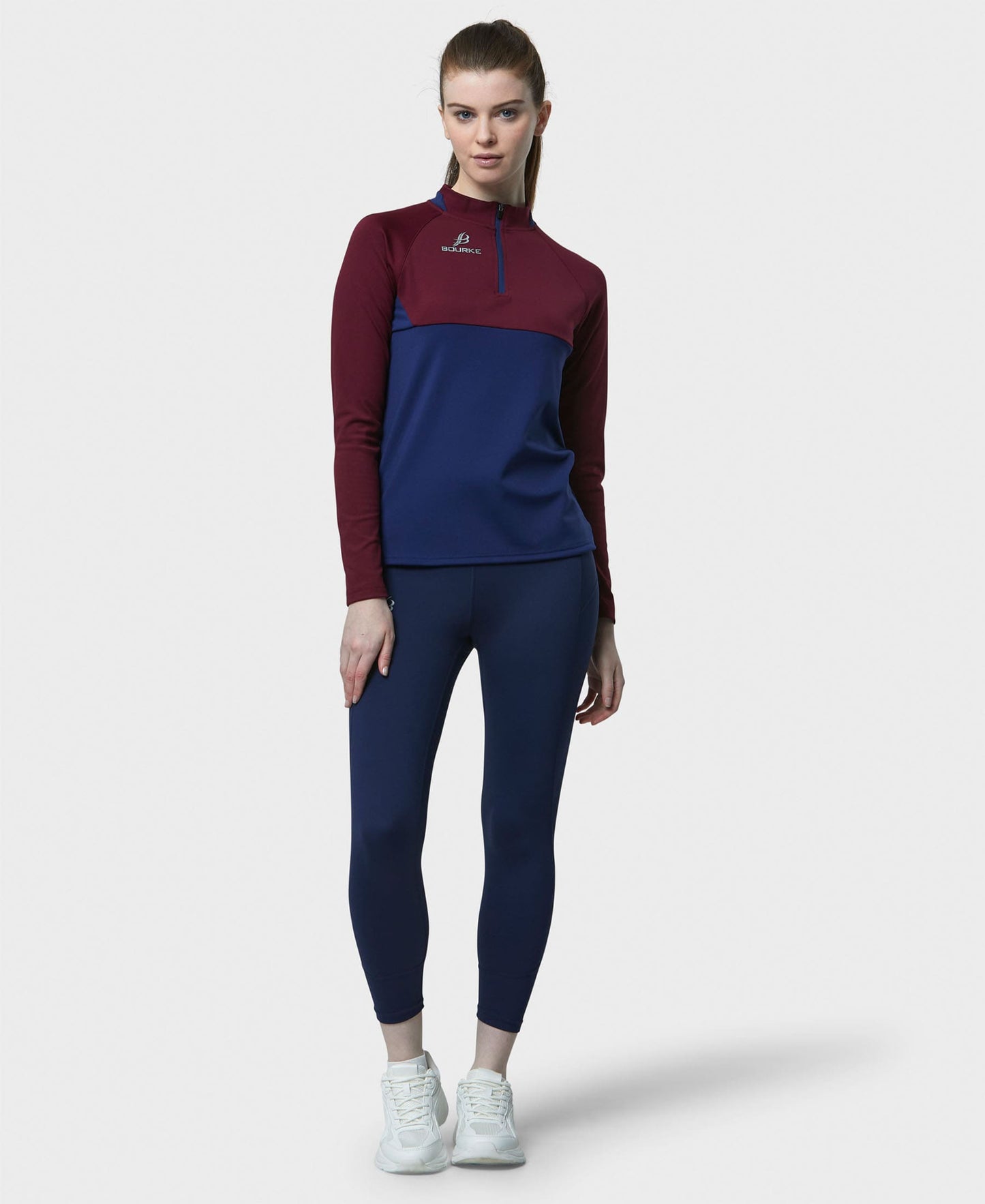 BARR Adult Half Zip (Navy/Maroon)