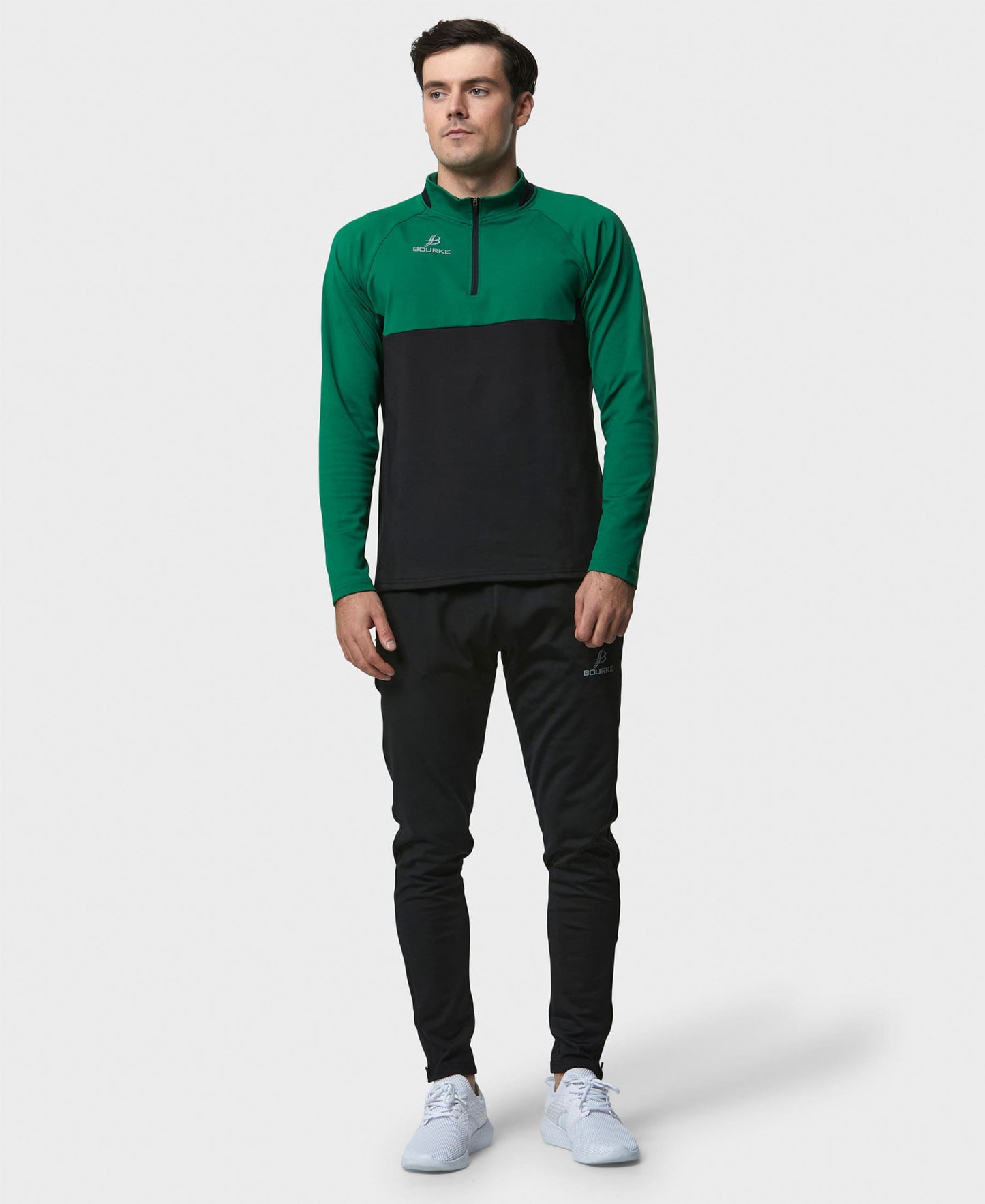 BARR Adult Half Zip (Black/Green)