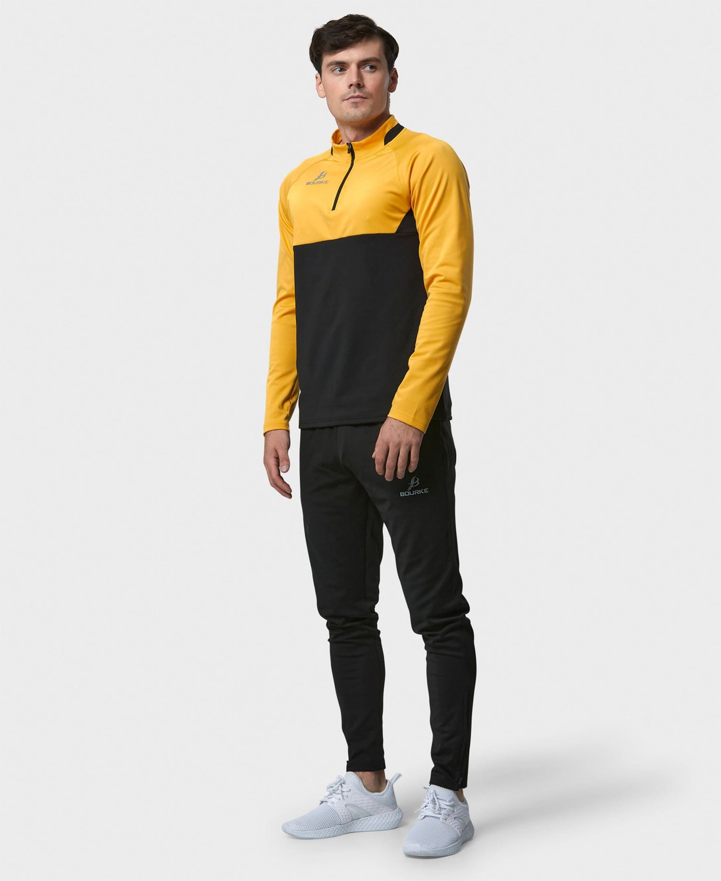 BARR Adult Half Zip (Black/Amber)