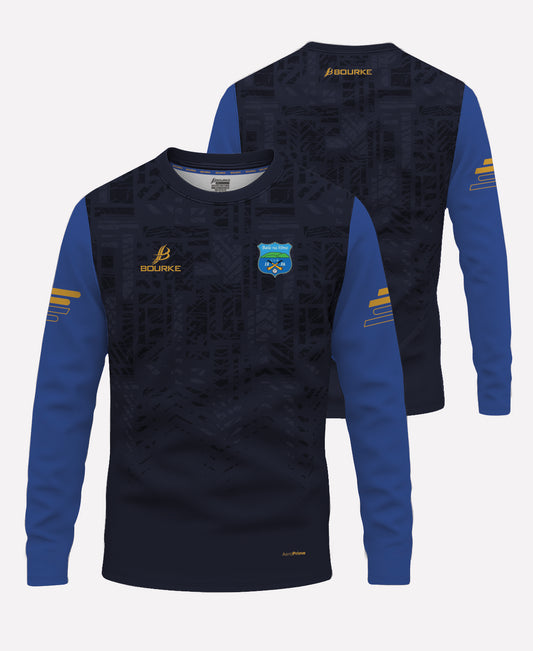 Ballinahinch GAA Warm Up Crew Neck (Navy/Blue/Amber)