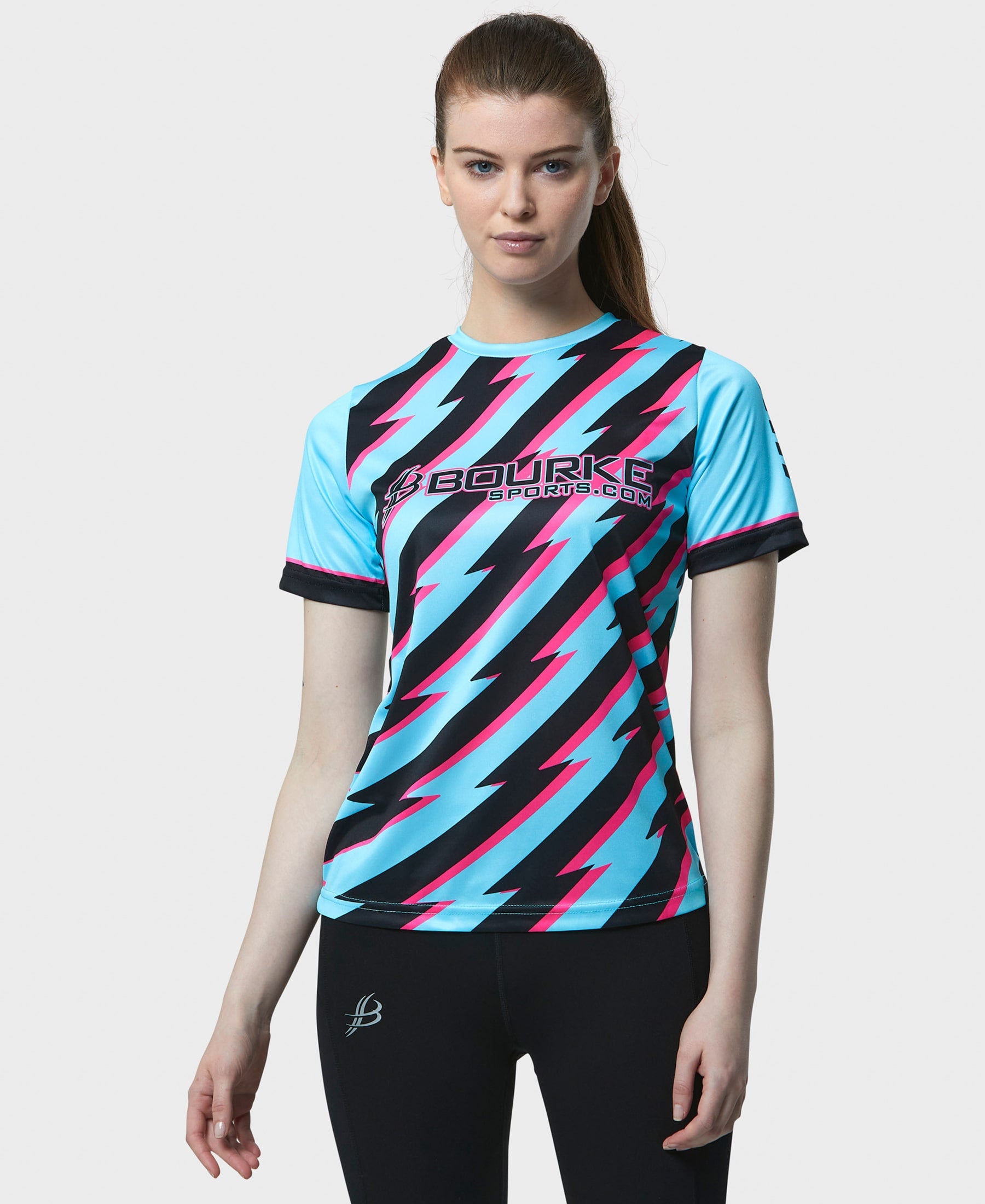 BARR Kids Jersey Cyan/Black/Pink