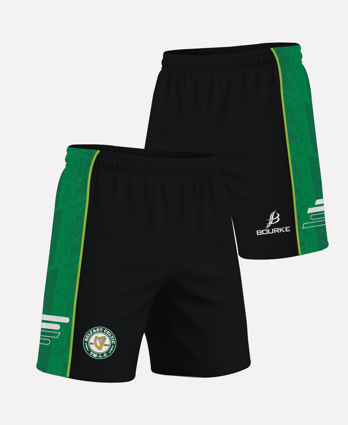 Belfast Celtic Training Shorts 26/27 (Black/Green)