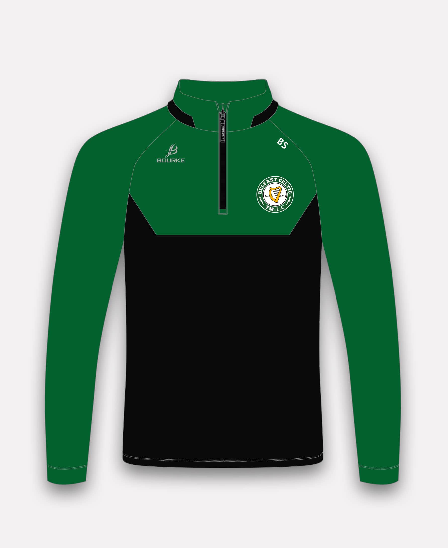 Belfast Celtic BARR Half Zip (Black/Green)