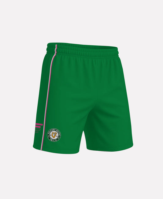 Belfast Celtic Womens Training Shorts (Green/White/Pink)