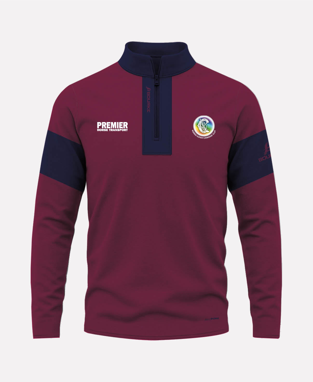 Borris-Ileigh Camogie TEASRA Half Zip (Navy/Maroon)