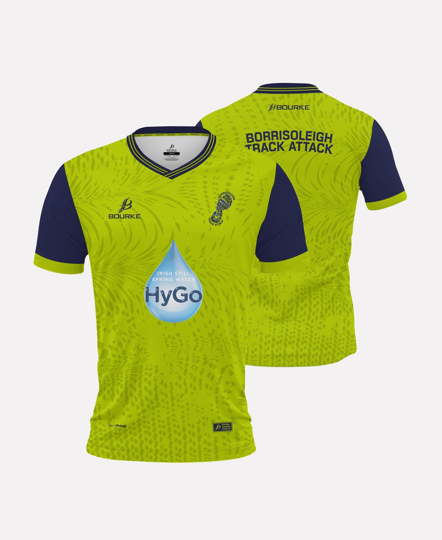 Borrisoleigh Track Running Jersey 2026 (Yellow/Navy)