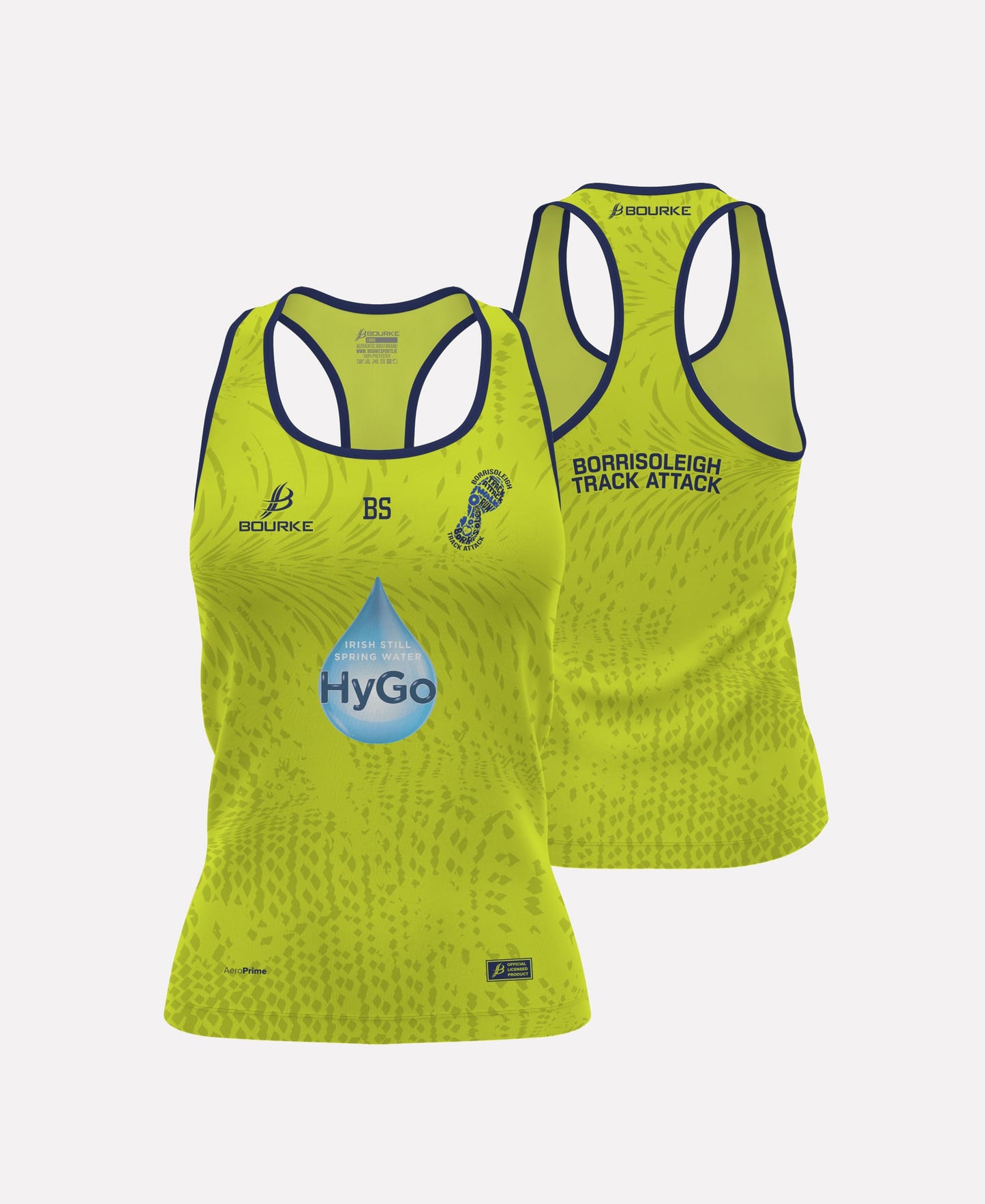 Borrisoleigh Track Attack Womens Running Singlet 2026 (Yellow)