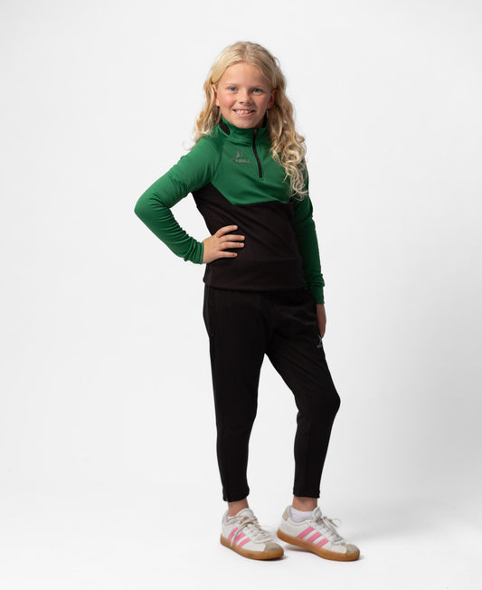 BARR Kids Half Zip (Black/Green)