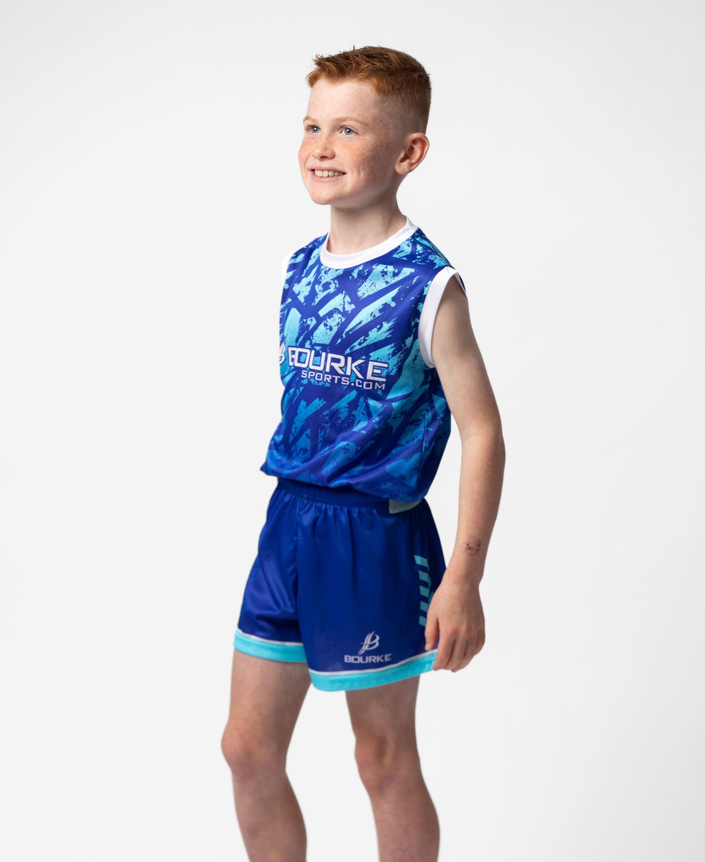 BARR Kids Shorts Blue/Cyan