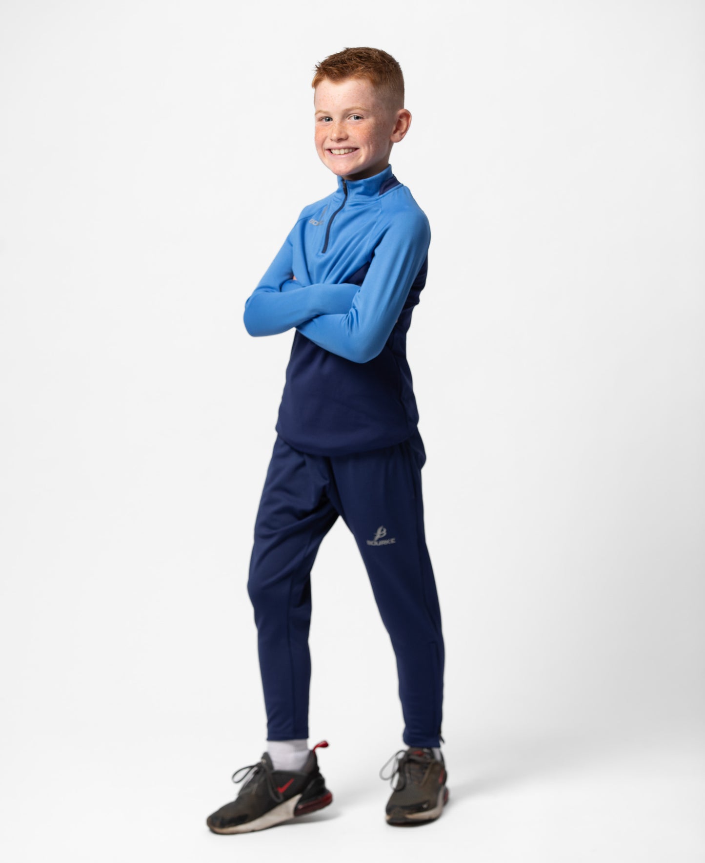 BARR Kids Half Zip (Navy/Sky)