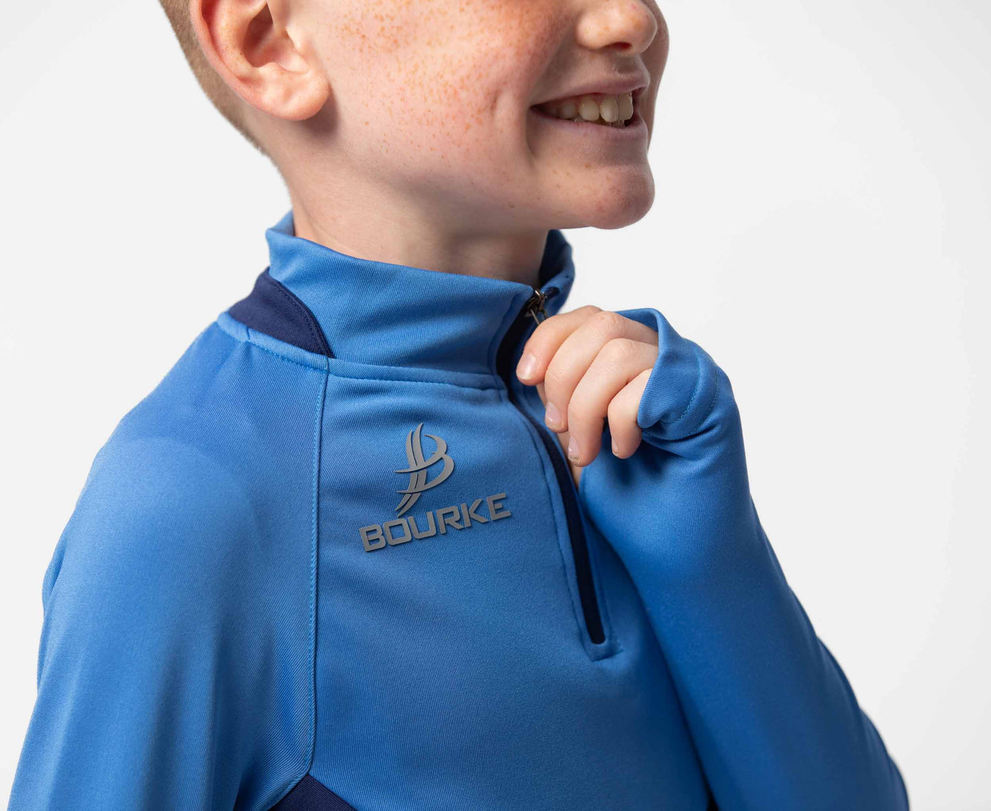 BARR Kids Half Zip (Navy/Sky)