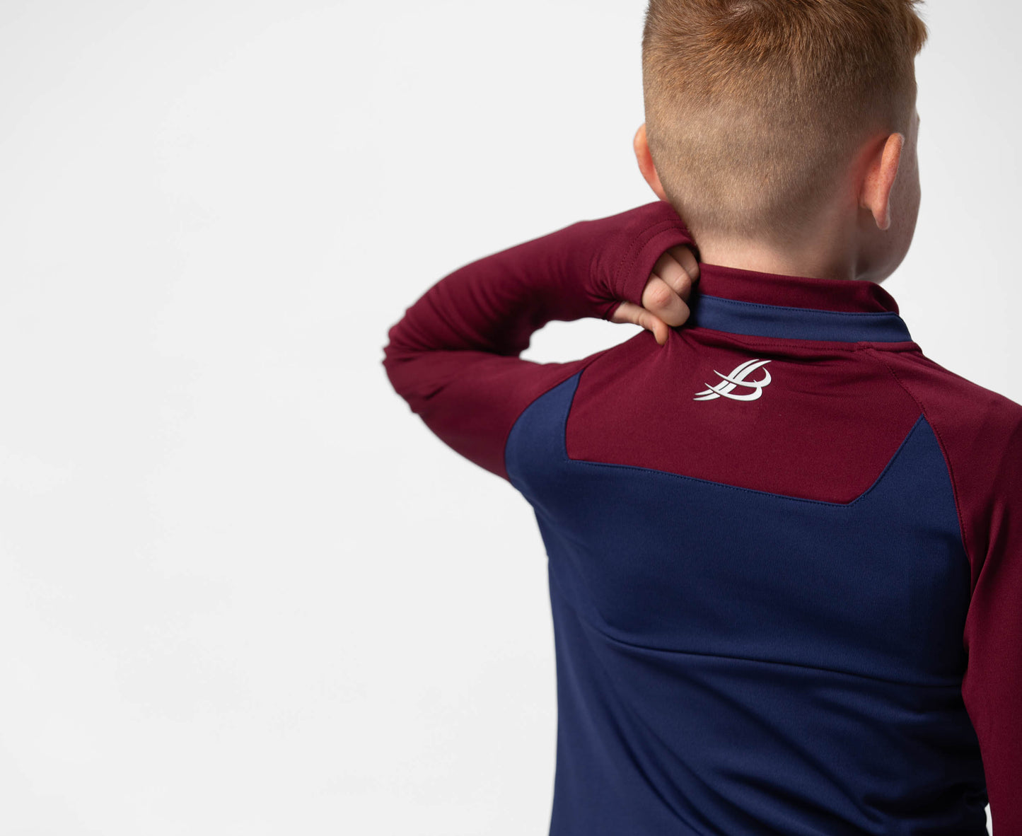 BARR Kids Half Zip (Navy/Maroon)