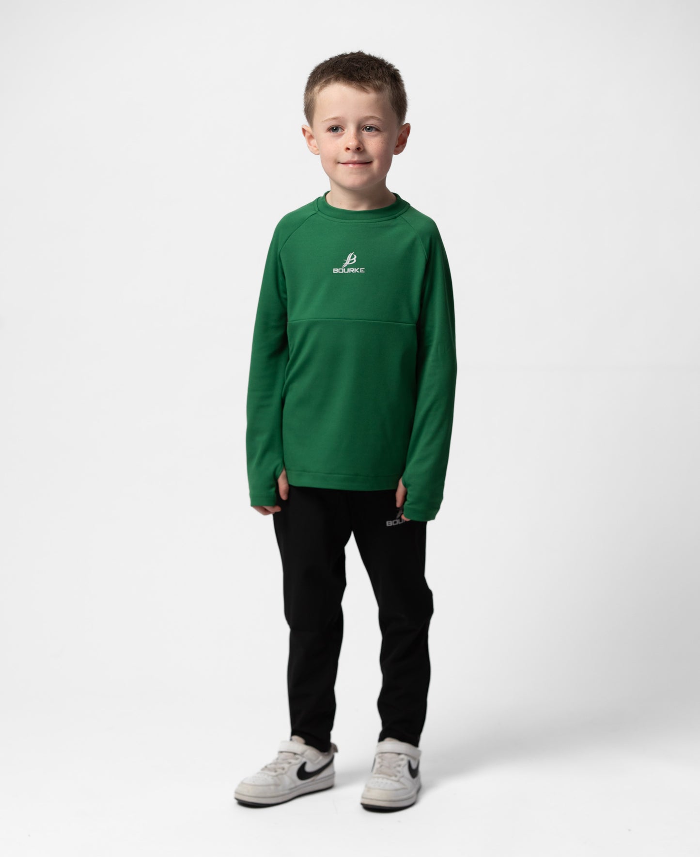 BARR Kids Crew Neck (Green/Black)