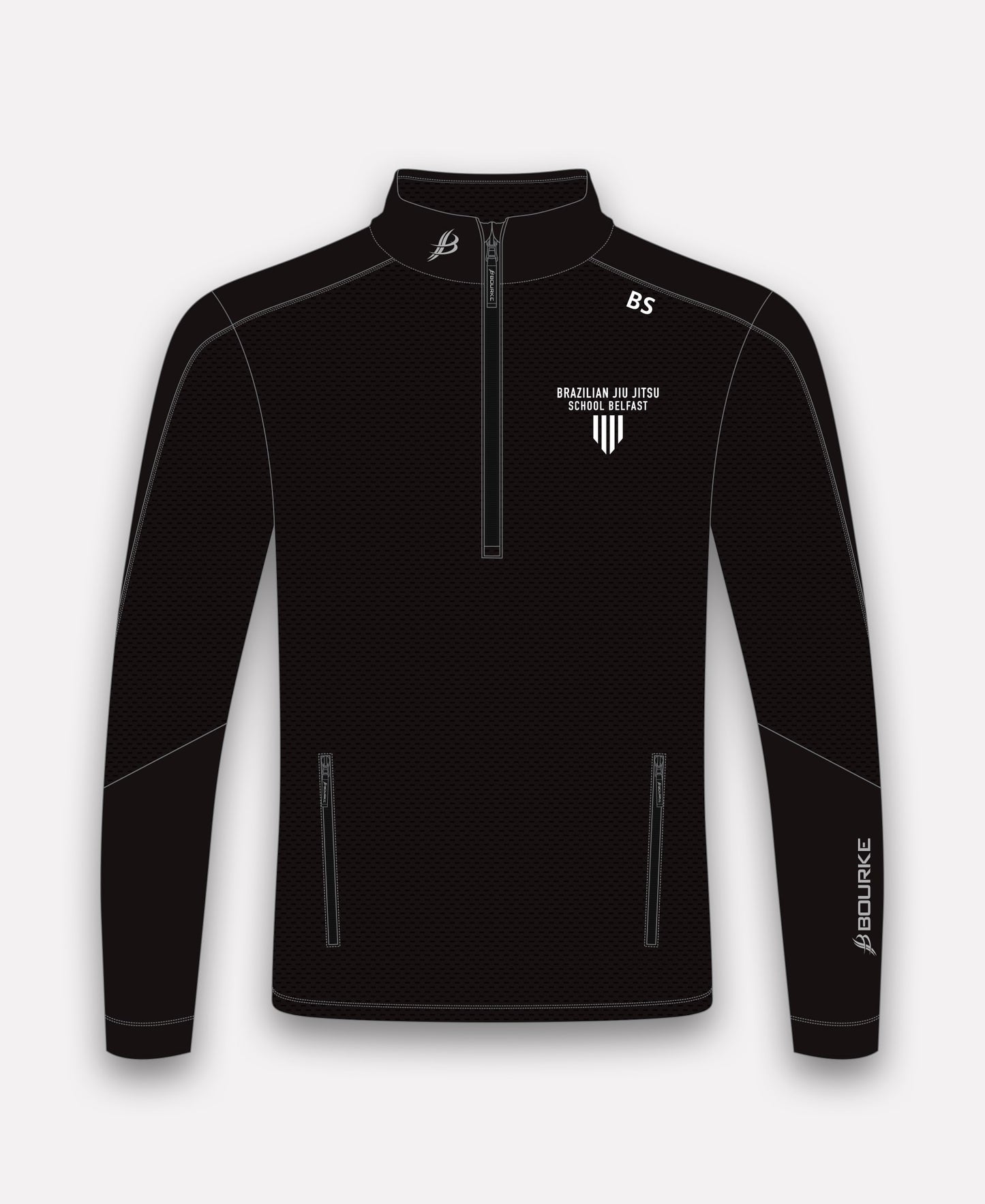 Brazilian Jiu Jitsu Belfast Croga Half Zip (Black)