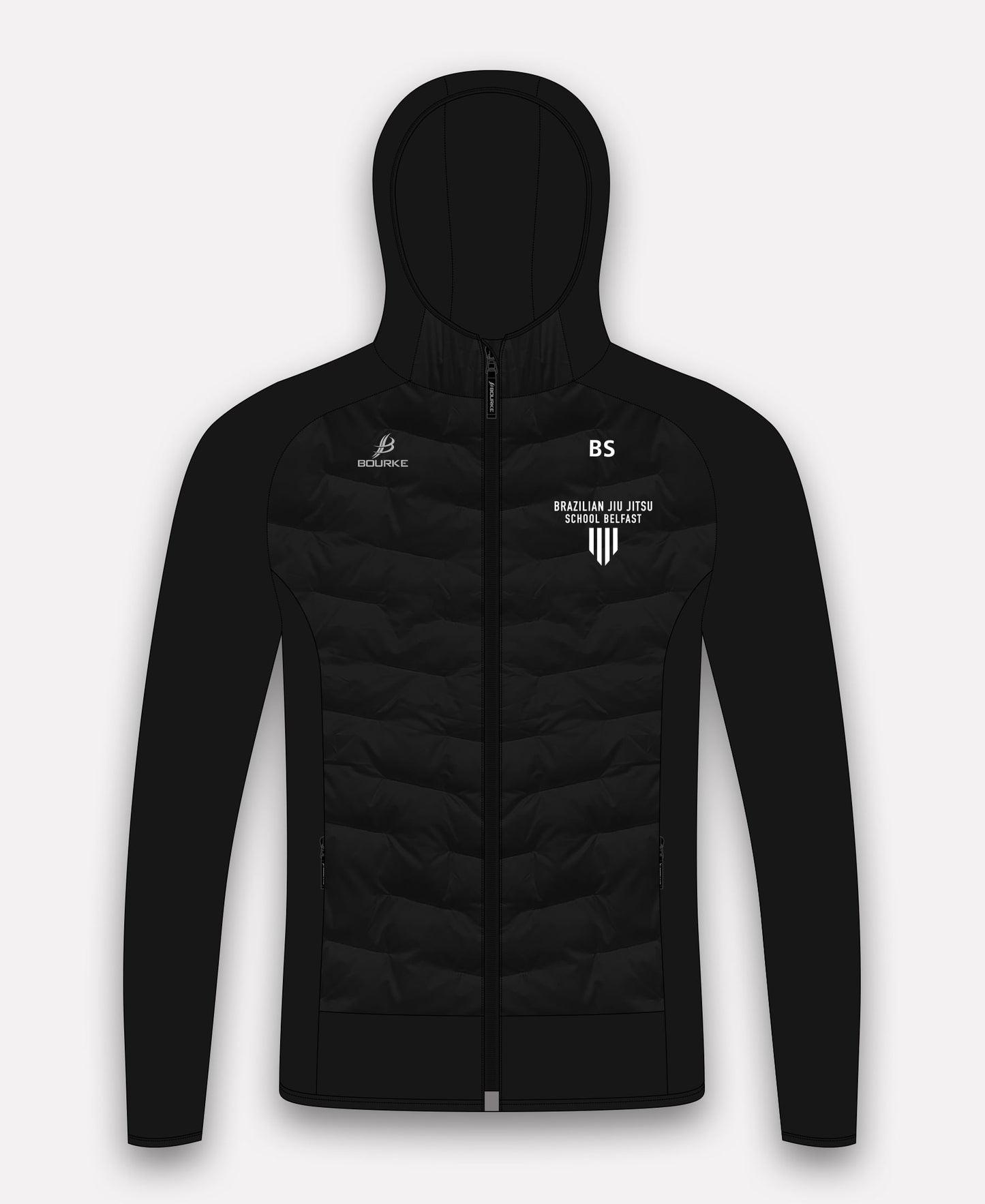 Brazilian Jiu Jitsu Belfast Croga Ladies Hybrid Jacket (Black)