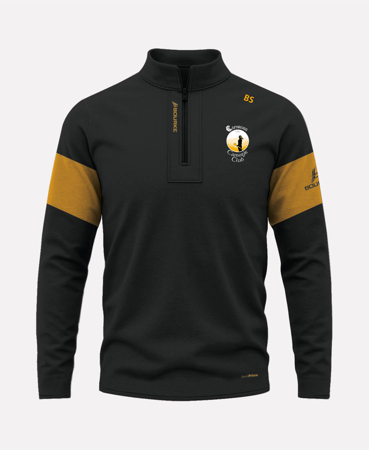 Camross Camogie TEASRA Half Zip (Black/Amber)