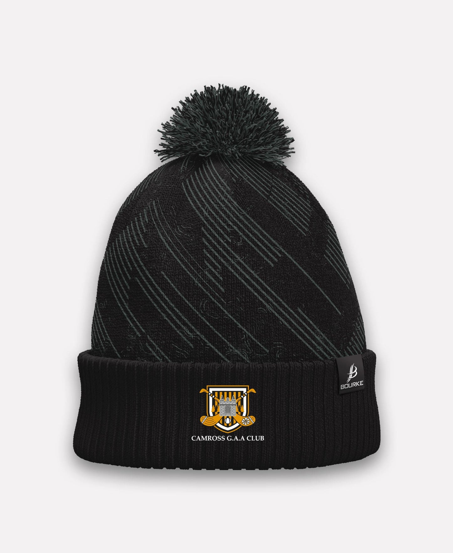 Camross GAA BARR Bobble Hat (Black/Grey)