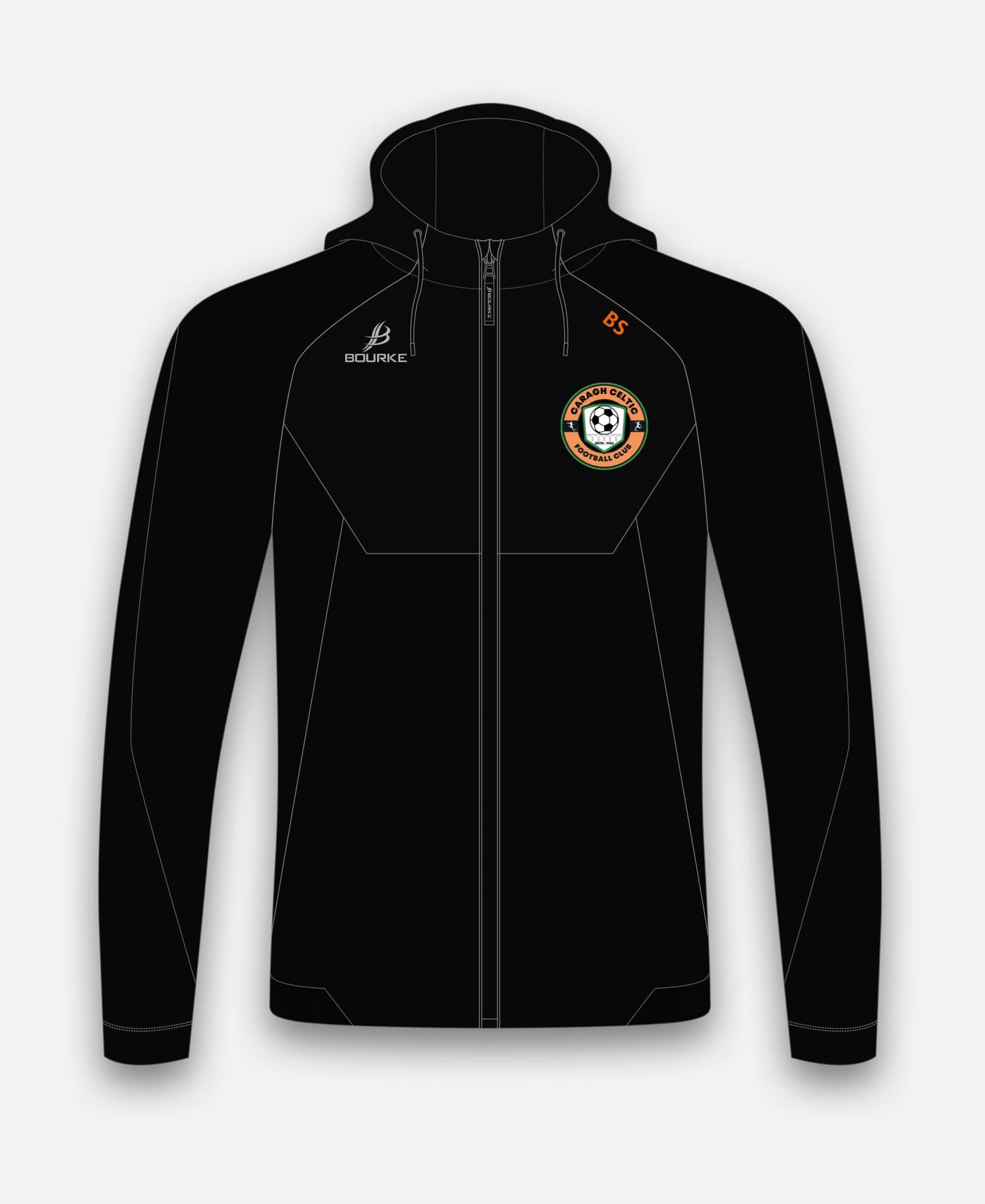 Caragh Celtic FC  BARR Hoody (Black)