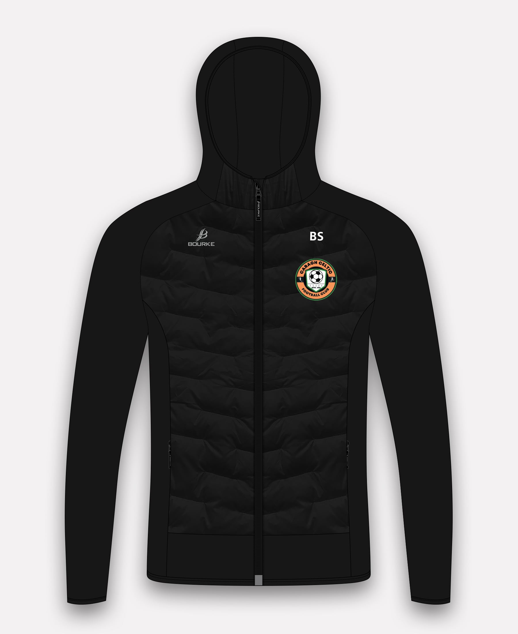 Caragh Celtic FC Croga Ladies Hybrid Jacket (Black)
