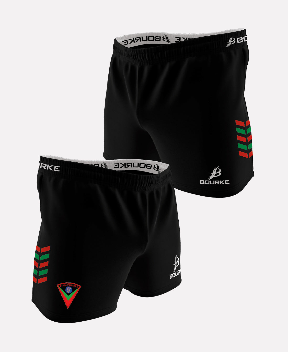 Cathal Brugha Barrack Flex Shorts (Black/Green/Red)