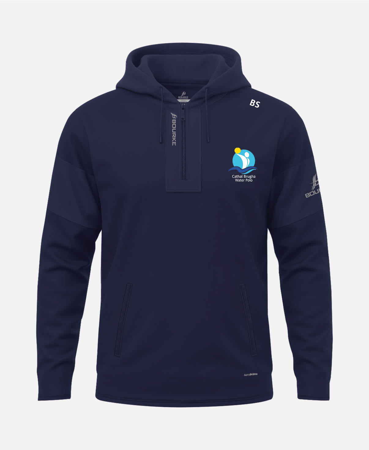 Cathal Brugha Water Polo TEASRA Half Zip Hoodie (Navy)