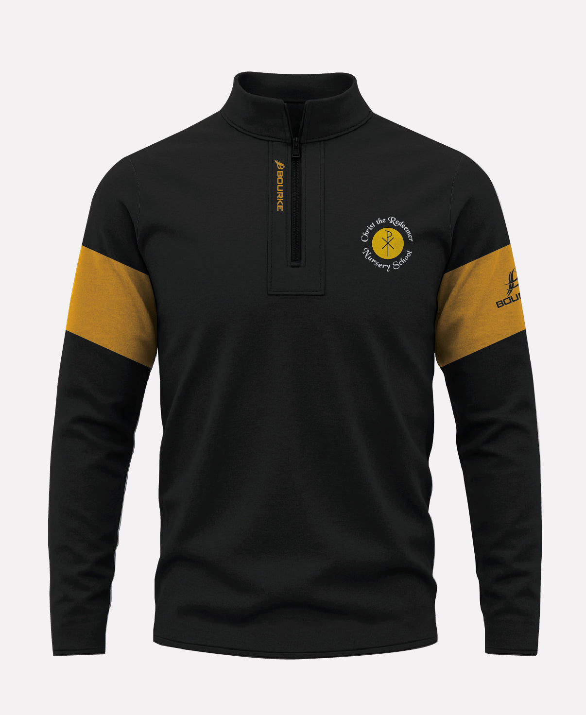 Christ The Redeemer NURSERY Staff TEASRA Half Zip (Black/Amber)