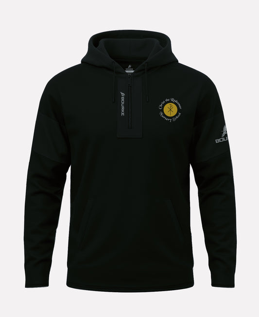 Christ The Redeemer NURSERY Staff TEASRA Half Zip Hoodie (Black)