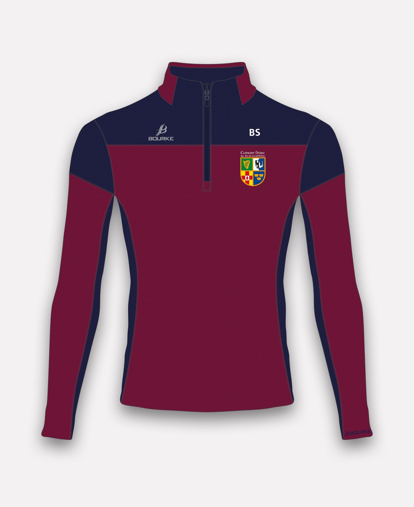 Civil Service Hurling Club TACA Half Zip (Maroon/Navy)