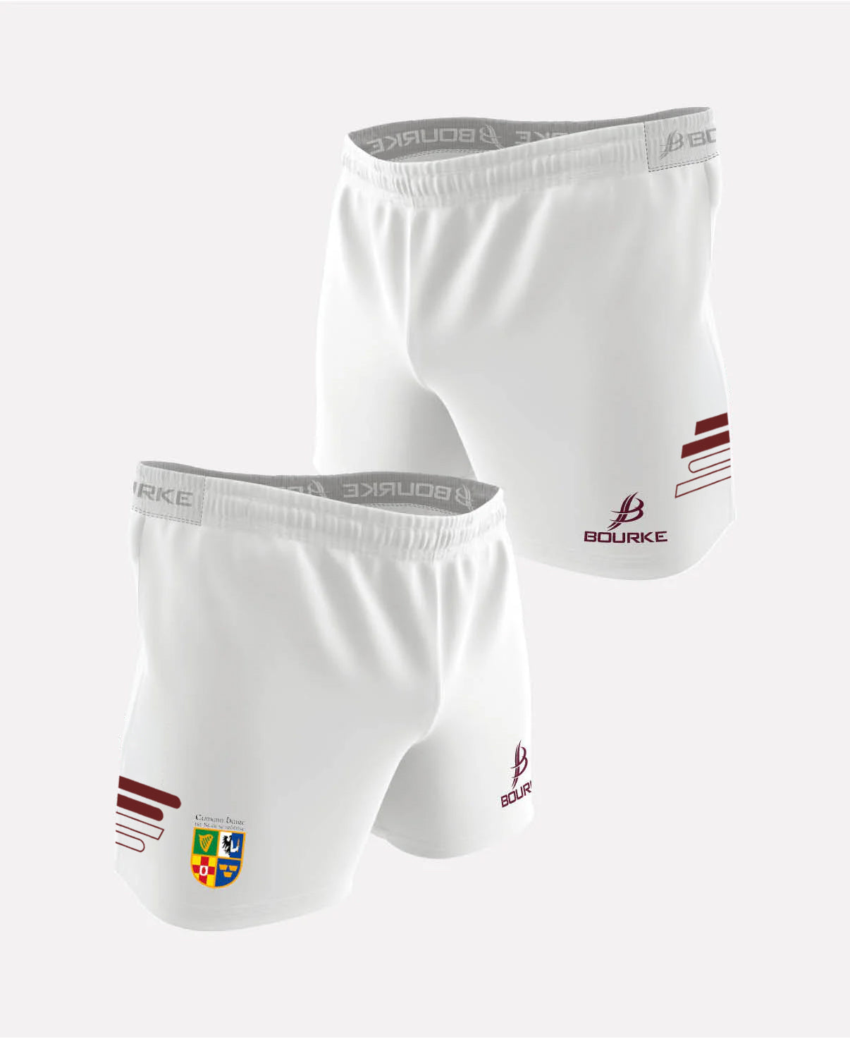 Civil Service Hurling Club Flex Shorts 2025/26 (White/Maroon)