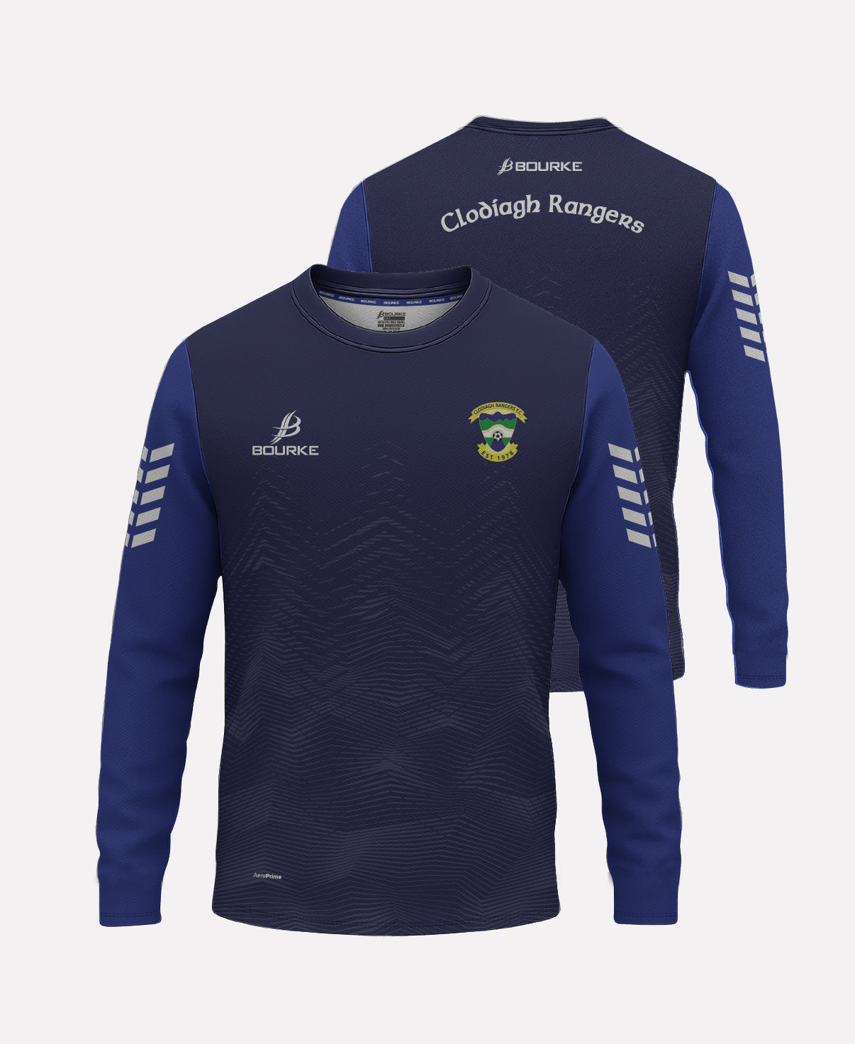 Clodiagh Rangers FC Warm Up Crew Neck 2025/26 (Navy/Blue/White)