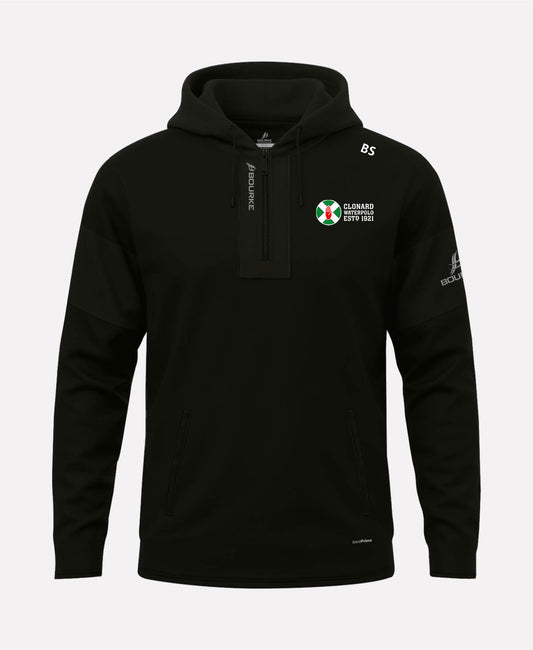 Clonard Waterpolo TEASRA Half Zip Hoodie (Black)