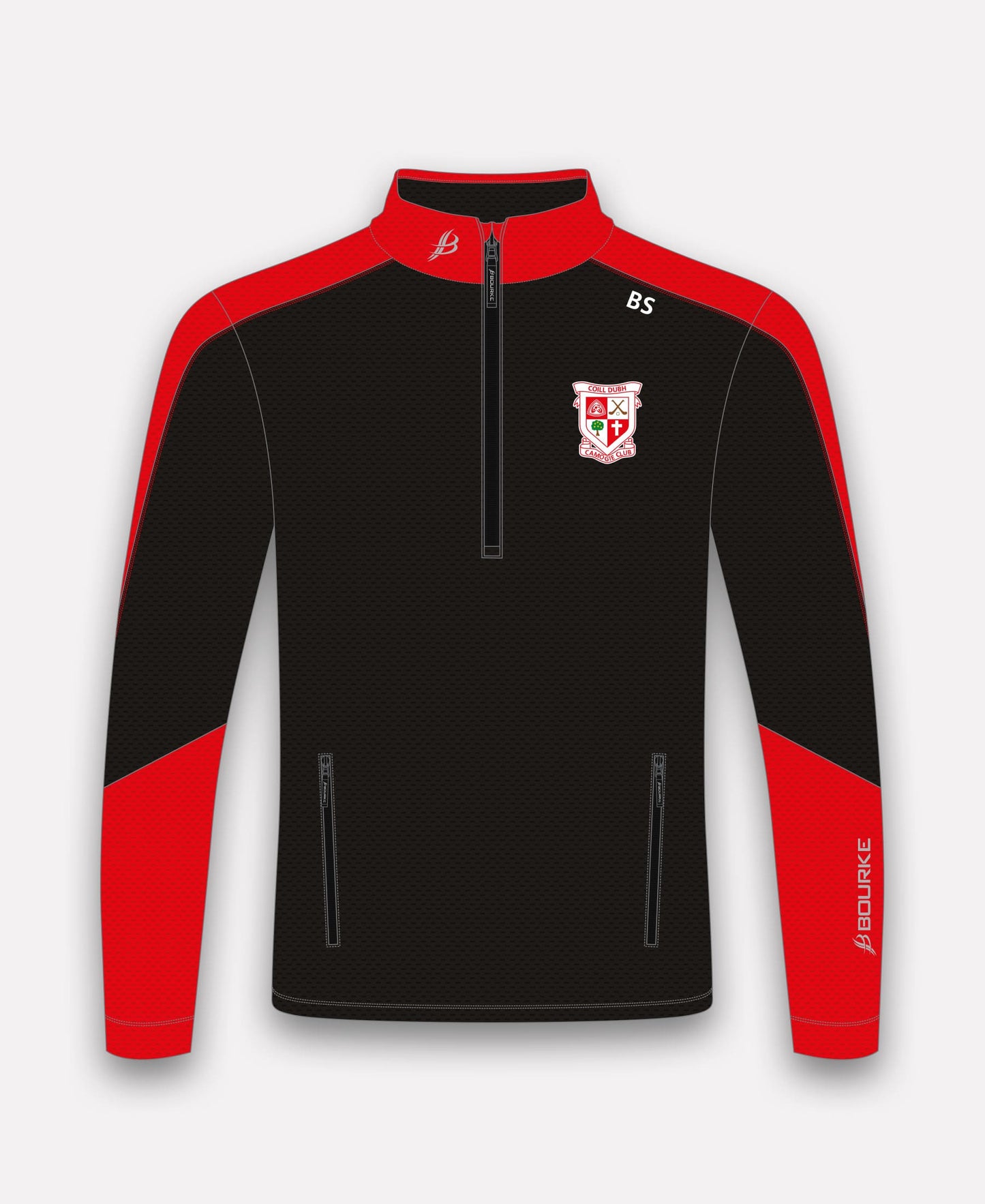 Coill Dubh Camogie Croga Half Zip (Black/Red)