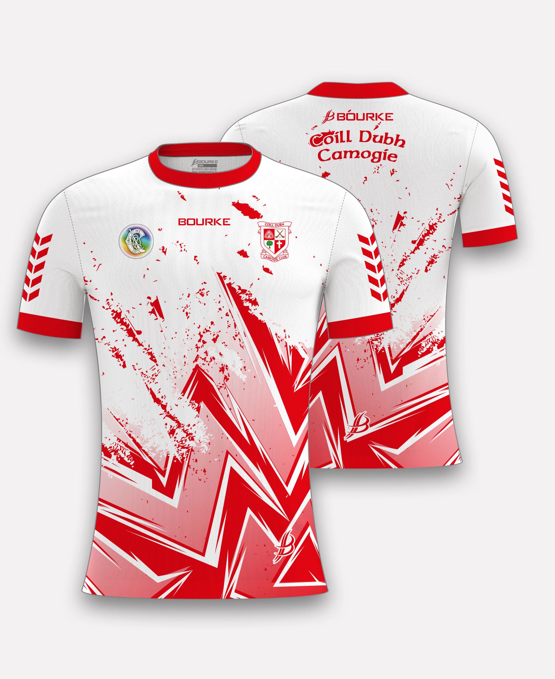 Coill Dubh Camogie Training Jersey (White/Red)