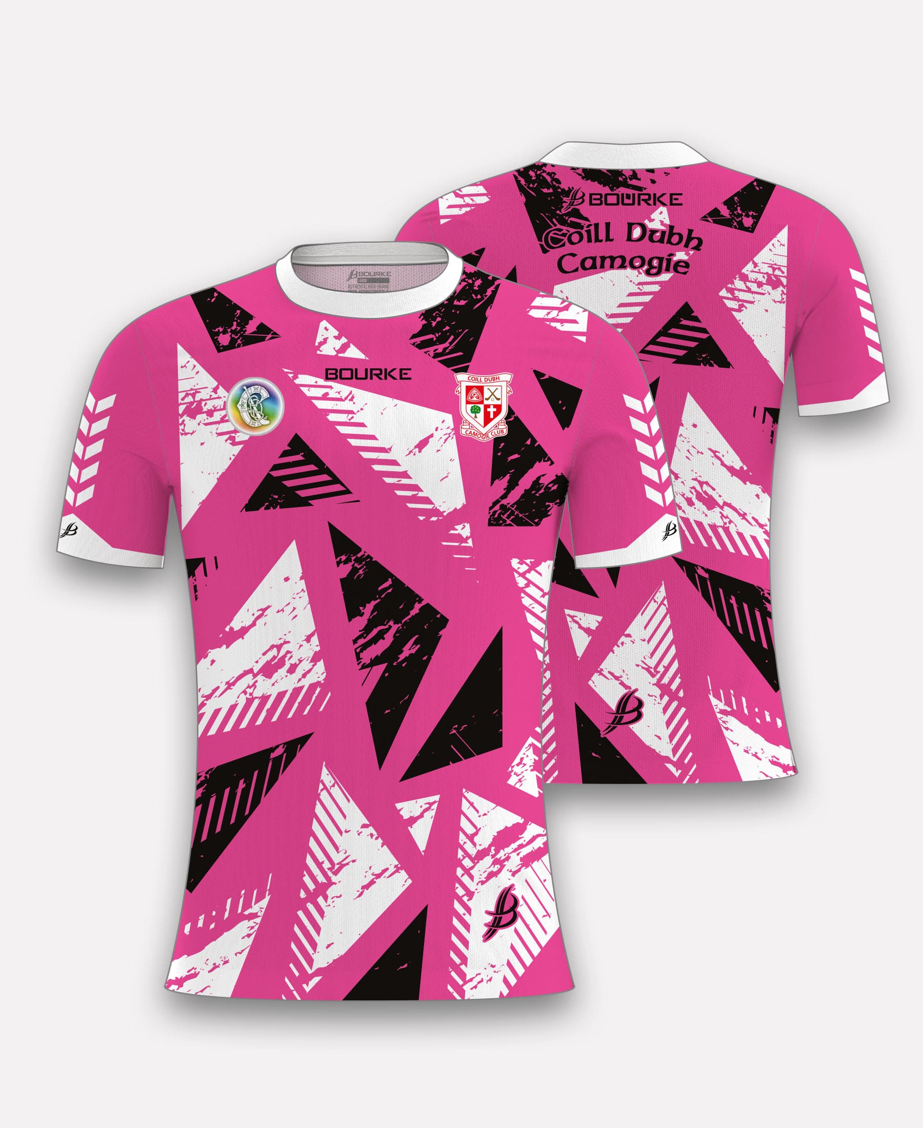 Coill Dubh Camogie Training Jersey (Black/Pink)
