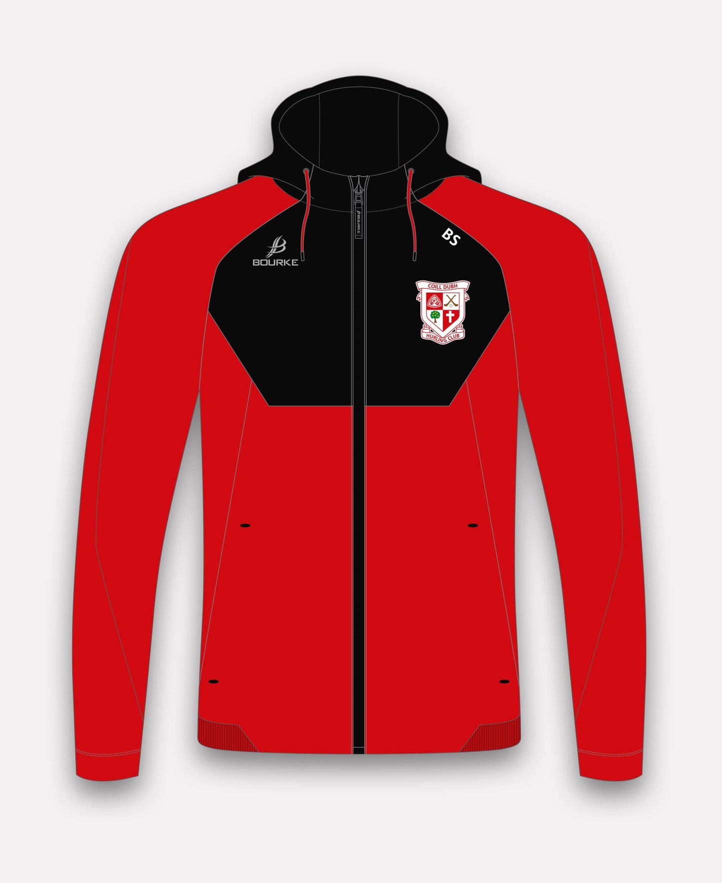 Coill Dubh Hurling Club BARR Hoody (Black/Red)