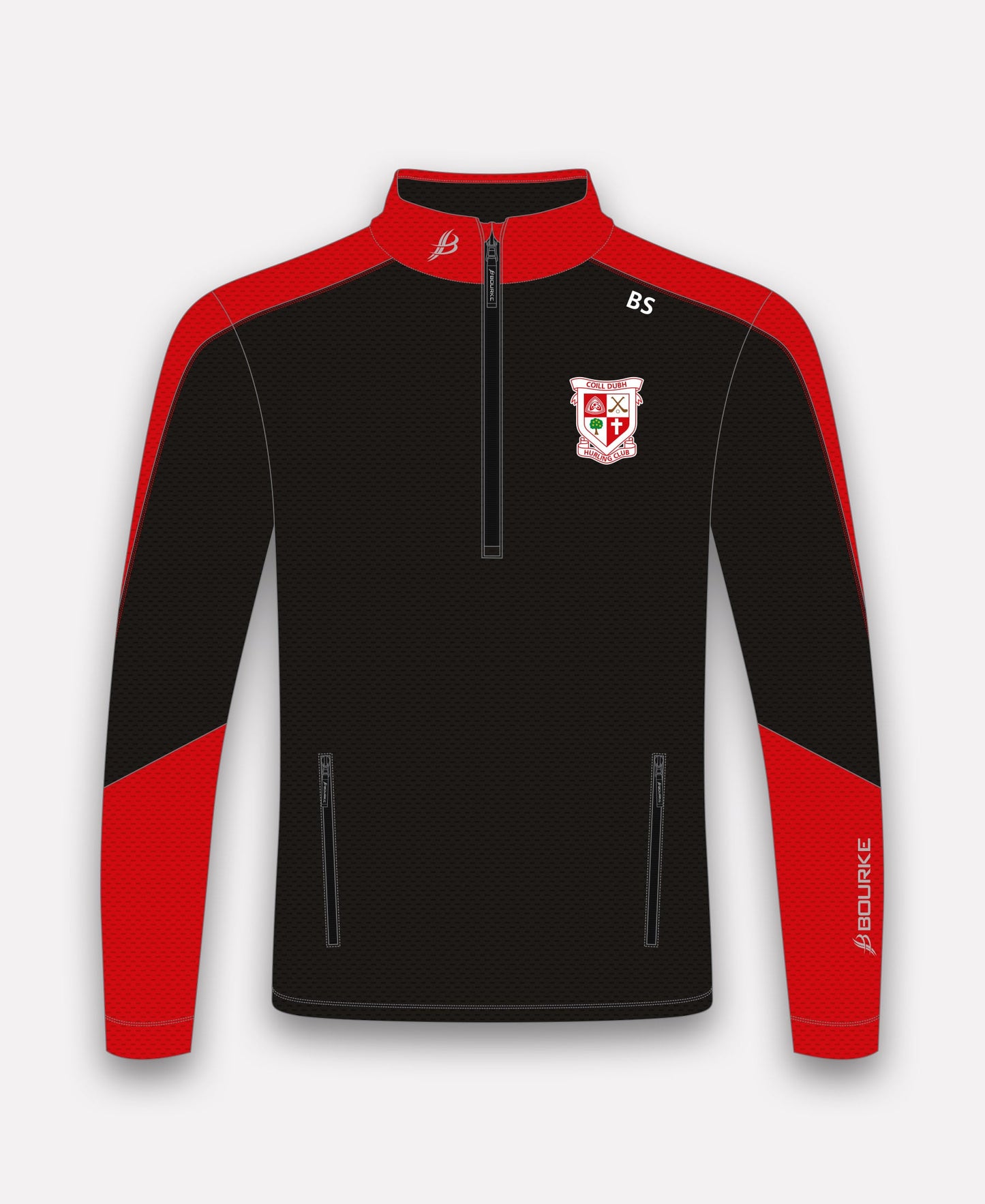 Coill Dubh Hurling Club Croga Half Zip (Black/Red)