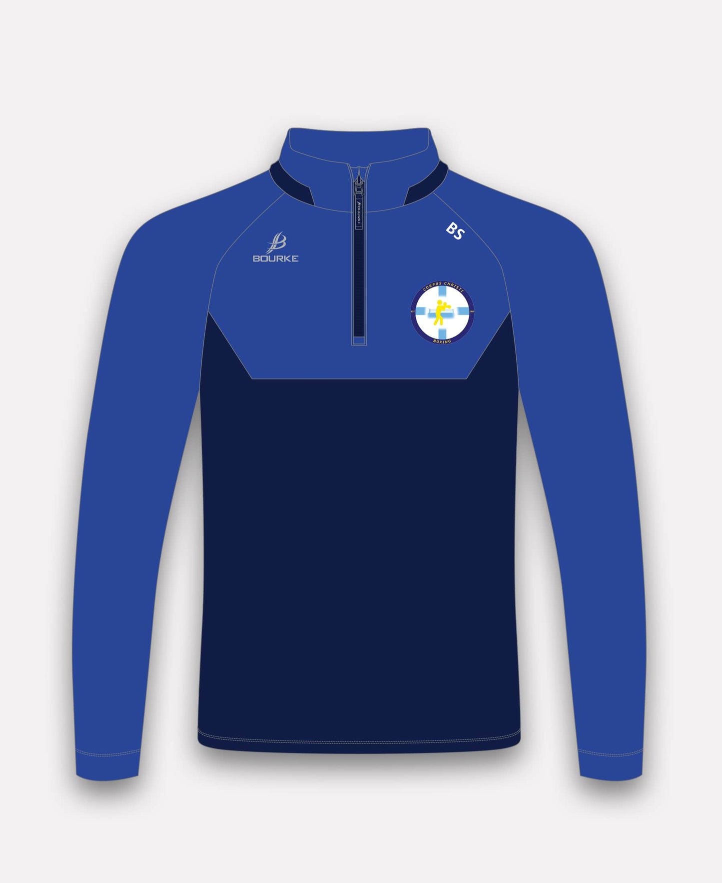 Corpus Christi Boxing Club BARR Half Zip (Blue/Navy)